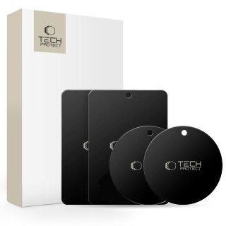 Płytki blaszki magnetyczne do uchwytów samochodowych na telefon czarne - 4 szt. Tech-Protect