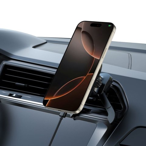 Uchwyt samochodowy magnetyczny do smartfona na kratkę wentylacyjną MagSafe - czarny Tech-Protect