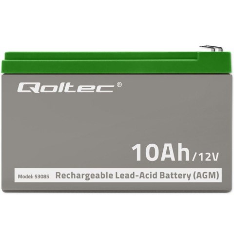 Akumulator AGM | 12V | 10Ah | Bezobsługowy | do UPS Qoltec
