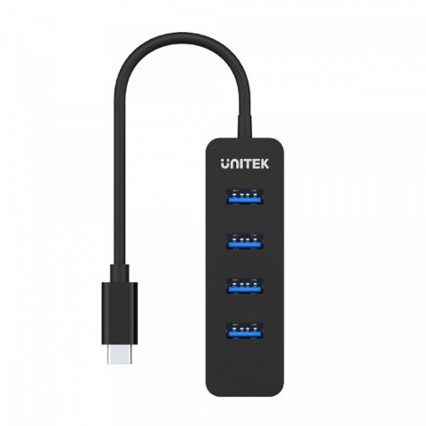 HUB USB-C; 4x USB-A 3.1; Aktywny; 10W; H1117B Unitek