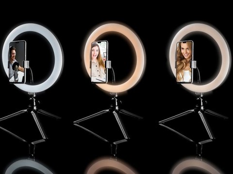 Lampa pierścieniowa Ring 26 cm z mini statywem Tracer