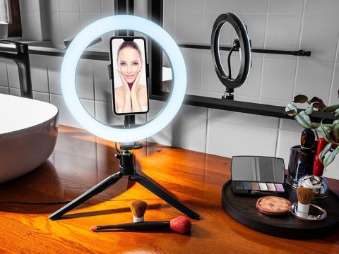 Lampa pierścieniowa Ring 26 cm z mini statywem Tracer