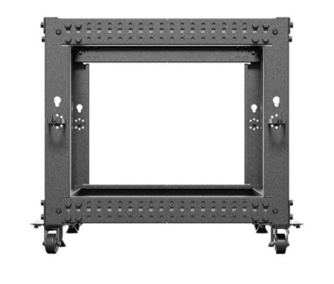 Stojak Open rack 19 cali 9U 600x600-1100 regulowany czarny Lanberg
