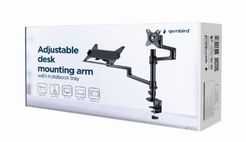 Uchwyt do monitora max 27\'\' i laptop do 17\'\' Gembird
