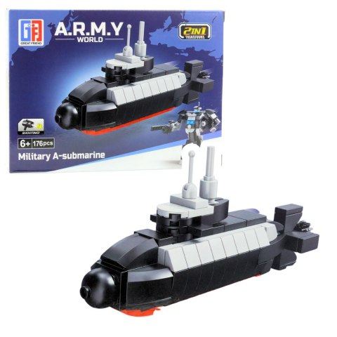 Klocki Konstrukcyjne Armia Wojsko Militarne Środki Transportu Robot 2w1 LEAN TOYS