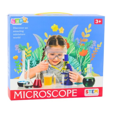 Mikroskop Edukacyjny Dla Dzieci Akcesoria Powiększenie 300x LEAN Toys