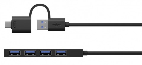 Hub IB-HUB1424-C3 4-Port USB Typ-A, złącze Typ-C/A IcyBox