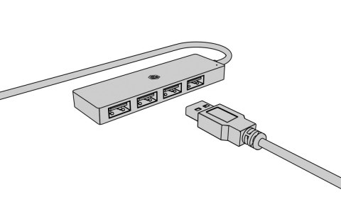 Hub IB-HUB1424-C3 4-Port USB Typ-A, złącze Typ-C/A IcyBox