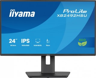 Monitor 24 cali XB2492HSU-B1 IPS,FHD,HDMI,DP,120Hz,300cd,4ms, cienkie ramki, 1500:1, ErP B, USB HUBx2 IIYAMA