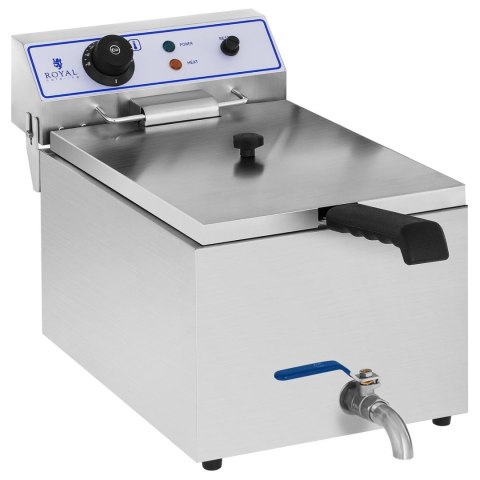 Profesjonalna frytownica do frytek ryb z kranem 3000W 17L Royal Catering RCEF 15E Royal Catering