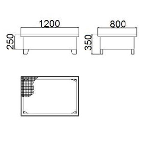 Wanna wychwytowa metalowa na 2 beczki 200L 120x80cm MEVA