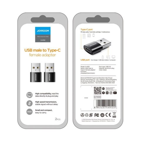 Adapter przejściówka USB-C - USB-A - 2 szt. JOYROOM