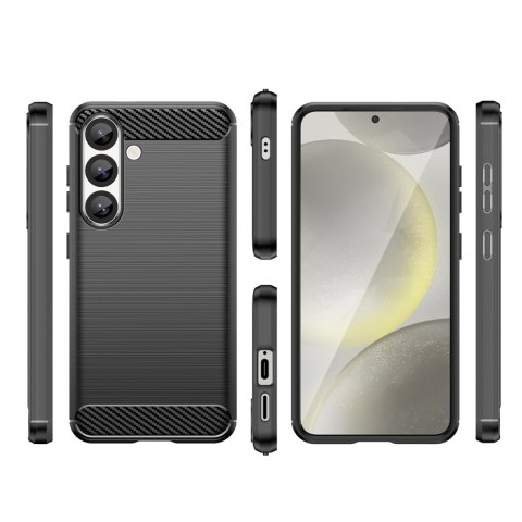 Etui elastyczne silikonowe na Xiaomi Poco X7 Carbon Case - czarne HURTEL