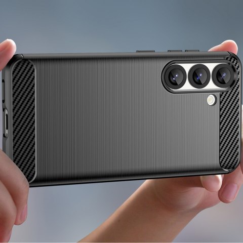 Etui elastyczne silikonowe na Xiaomi Redmi Note 14 Pro+ 5G Carbon Case - czarne HURTEL