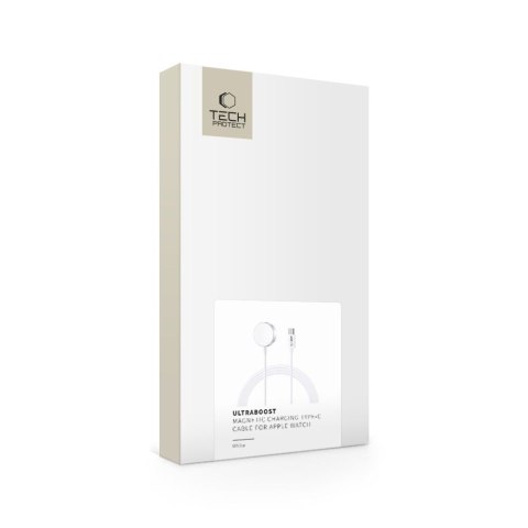 Ładowarka indukcyjna magnetyczna do Apple Watch USB-C 1.2m - biała Tech-Protect