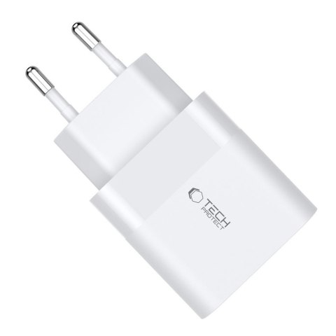 Ładowarka sieciowa C30W USB-C USB-A 30W - biała Tech-Protect