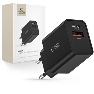 Ładowarka sieciowa NC30W USB-C USB-A 30W - czarna Tech-Protect