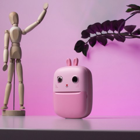 Mini drukarka termiczna z aparatem fotograficznym i kamerą HURC10R - różowa HURTEL