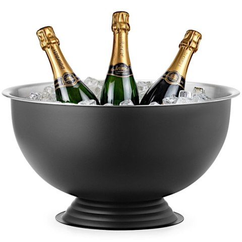 Misa do szampana ponczu stalowa 13 l śr. 393x214 mm - czarna Bar Up