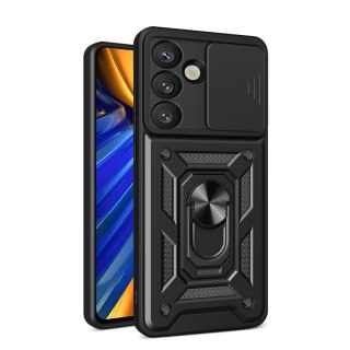 Pancerne etui z podstawką osłoną aparatu na Realme P3 Pro 5G Hybrid Armor Camshield - czarne HURTEL
