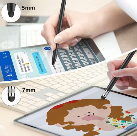 Rysik do ekranów urządzeń dotykowych Touch Stylus - srebrny Tech-Protect