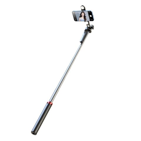 Selfie stick teleskopowy statyw do zdjęć z podwójną lampą i uchwytem na telefon 1.75m WOZINSKY