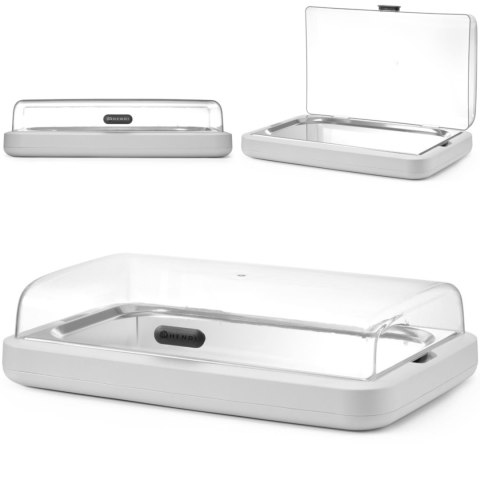 Witrynka ekspozycyjna z wkładem chłodzącym UNIQ GN 1/1 - biała Hendi