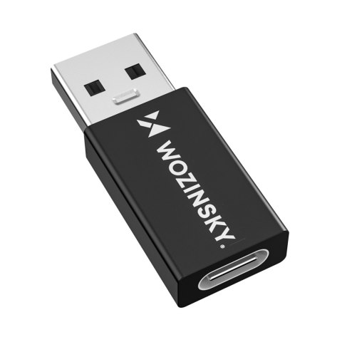 Adapter przejściówka USB-A - USB-C OTG - czarny WOZINSKY