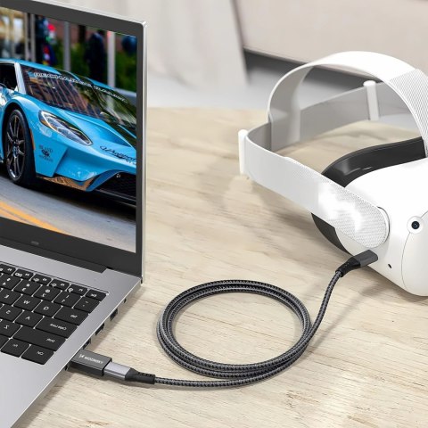 Adapter przejściówka USB-A - USB-C OTG - czarny WOZINSKY