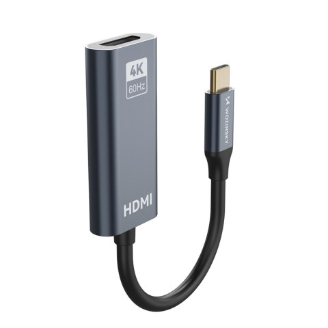 Adapter przejściówka USB-C - HDMI 4K 60Hz - czarny WOZINSKY