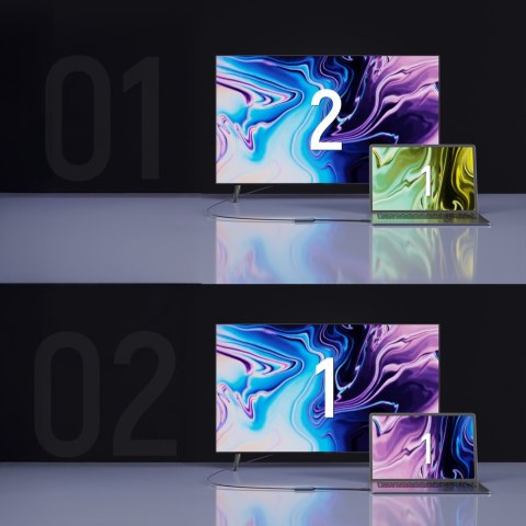 Adapter przejściówka USB-C - HDMI 4K 60Hz - czarny WOZINSKY