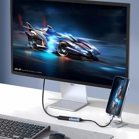 Adapter przejściówka USB-C - HDMI 4K 60Hz - czarny WOZINSKY