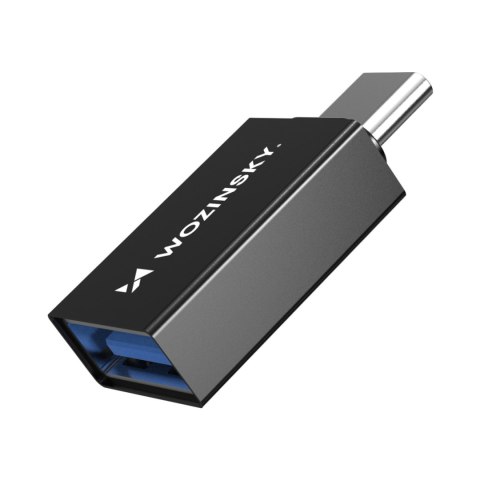 Adapter przejściówka USB-C - USB-A 10Gb/s - czarny WOZINSKY