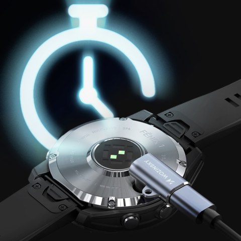 Adapter przejściówka USB-C do zegarka smartwatch Garmin - szary WOZINSKY