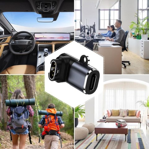 Adapter przejściówka USB-C do zegarka smartwatch Garmin - szary WOZINSKY