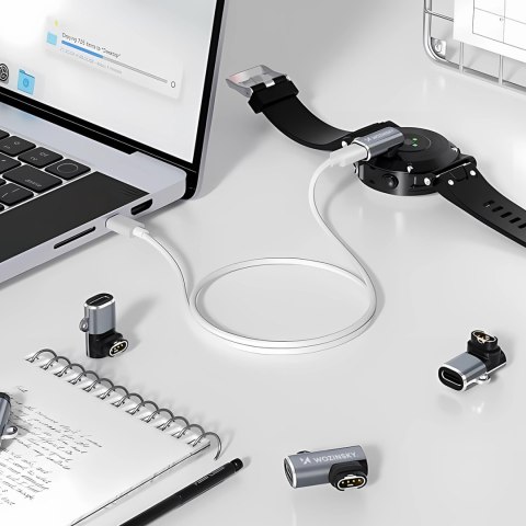 Adapter przejściówka USB-C do zegarka smartwatch Garmin - szary WOZINSKY