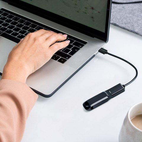 Adapter przejściówka USB-C (męski) - USB-A (żeński) OTG - czarny WOZINSKY
