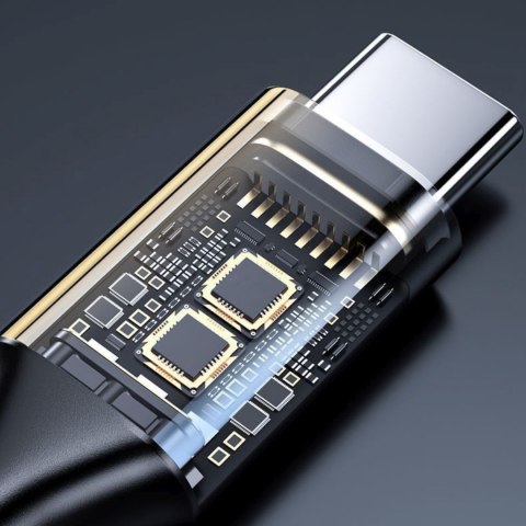 Adapter przejściówka USB-C - mini jack 3.5mm - czarny WOZINSKY