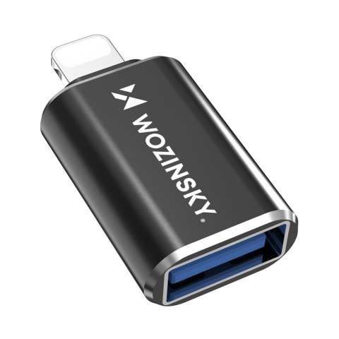 Adapter przejściówka iPhone Lightning - USB-A OTG - czarny WOZINSKY