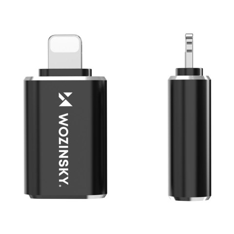 Adapter przejściówka iPhone Lightning - USB-A OTG - czarny WOZINSKY