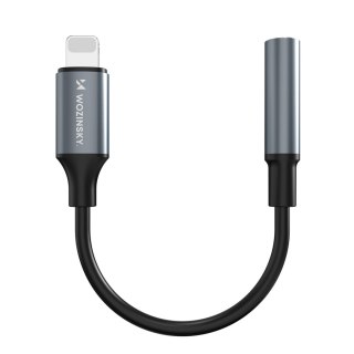 Adapter przejściówka iPhone Lightning - mini jack 3.5mm - czarny WOZINSKY