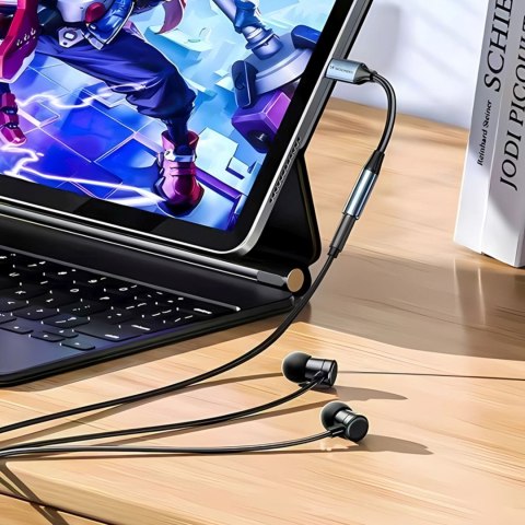 Adapter przejściówka iPhone Lightning - mini jack 3.5mm - czarny WOZINSKY