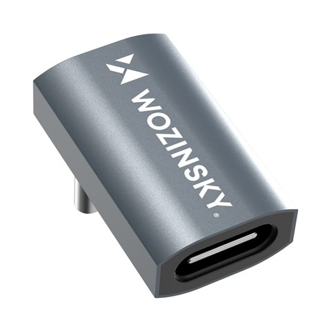 Adapter przejściówka kątowa USB-C 40Gb/s 240W 8K OTG - szara WOZINSKY