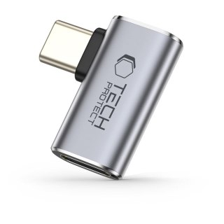 Adapter przejściówka kątowa USB-C - szary Tech-Protect