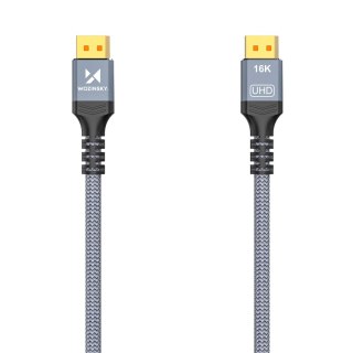 Kabel przewód DisplayPort z ceryfikatem VESA 80 Gb/s 16K HDR HDCP DSC 3m - czarny WOZINSKY