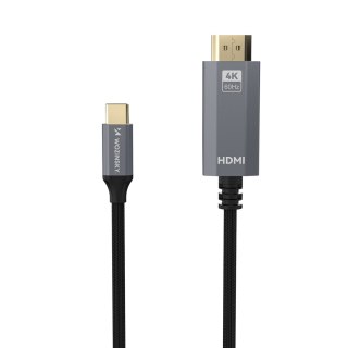 Kabel przewód USB-C - HDMI 4K 60Hz 1.8m - czarny WOZINSKY