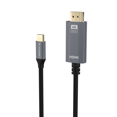 Kabel przewód USB-C - HDMI 4K 60Hz 1.8m - czarny WOZINSKY