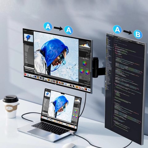 Kabel przewód USB-C - HDMI 4K 60Hz 1.8m - czarny WOZINSKY