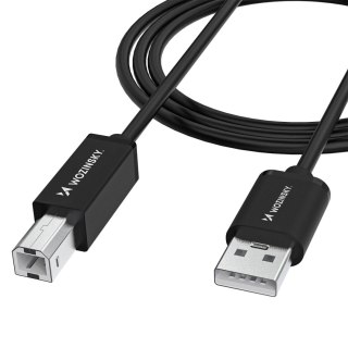 Kabel przewód do drukarki skanera USB-B - USB-A 480Mb/s 2m - czarny WOZINSKY