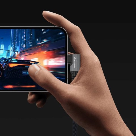 Kabel przewód kątowy Thunderbolt 4 USB-C 240W 4K 1m - czarny WOZINSKY